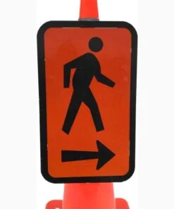 Cone mounted Pedestrian Right arrow - Large