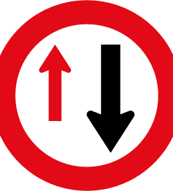Priority Single Lane Sign - Level 1