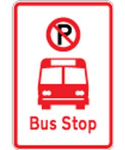 Bus stop and No Parking symbol