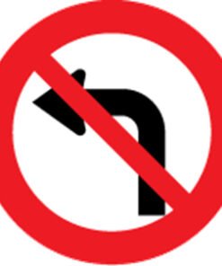 No Left Turn Sign - Level 2