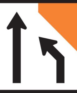 Right lane drop – 2 lanes Sign - Level 2