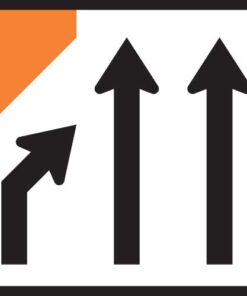 Left lane drop – 3 lanes Sign - Level 2