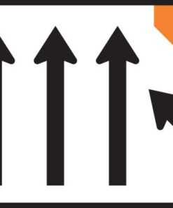 Right Lane Drop Sign - 4 lanes - Level 2