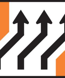 Lane Shift Right Sign - 3 Lanes - Level 2