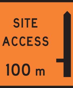 Site Access "X" meters on left Sign - Level 1